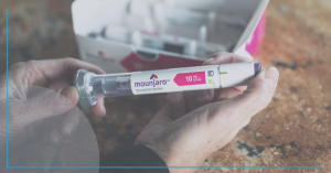 A patient holding Mounjaro in Canada