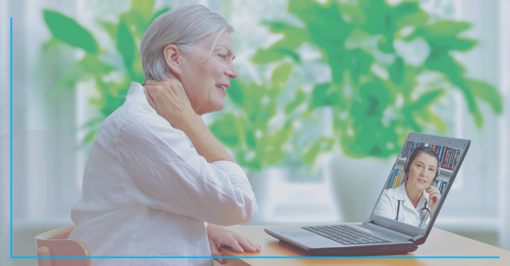 Old Woman take online consultation